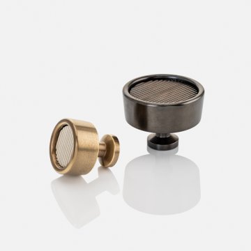 Mount solid brass round cabinet pull