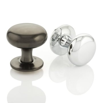 Winfield solid brass door knob with tapered rose