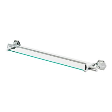 Deco glass shelf with guard rail 751mm