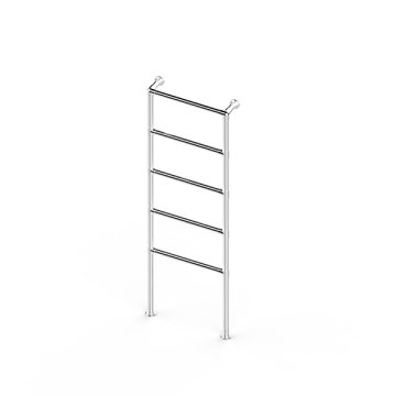 Contemporary floor mounted towel warmer 525W x 1775H x 130D