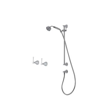 Deco shower layout - handshower on rail & levers