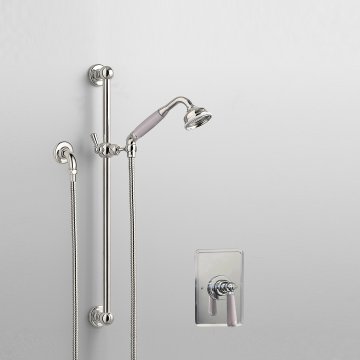 Rockwell shower layout RW4 with rail shower & single lever shower mixer
