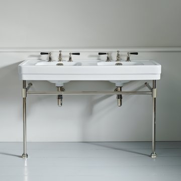 Soho 1300mm double basin on basin stand