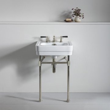 Soho 500mm powder room basin on basin stand