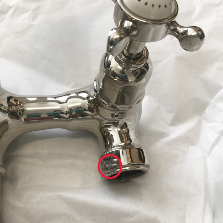 PERRIN & ROWE Bath/shower mixer on wall unions with crossheads and
