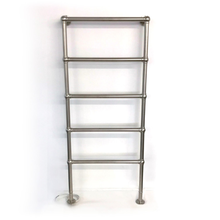 Hawthorn Hill - Traditional Floor Towel Warmer in Pewter W675 x H1538, 240V