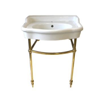 The Water Monopoly - Paris 650mm basin on basin stand in polished brass