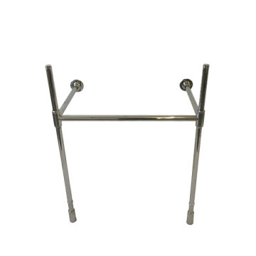Hawthorn Hill - Traditional 2 leg basin stand with pointed feet in chrome, custom size W635 x H880 x D430mm