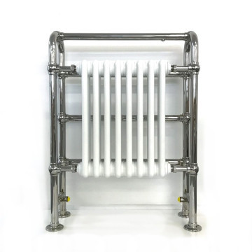 Hawthorn Hill - Traditional Arched Towel Rail in Chrome with Hydronic Radiator W675 x H875
