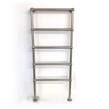 Hawthorn Hill - Traditional Floor Towel Warmer in Pewter W675 x H1538, 240V