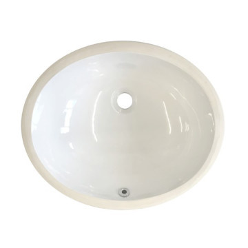 The Water Monopoly - Large oval under-mounted basin with offset waste 490w x 390d