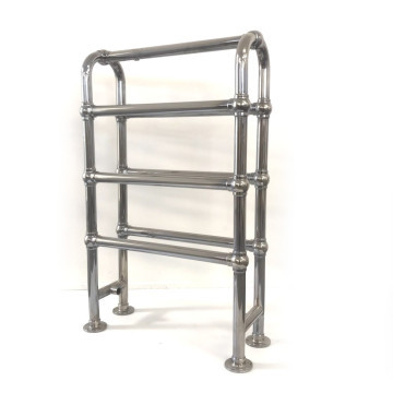 Hawthorn Hill - Traditional Arched Towel Rail in Nickel/Chrome W600 x H875 x D235, unheated
