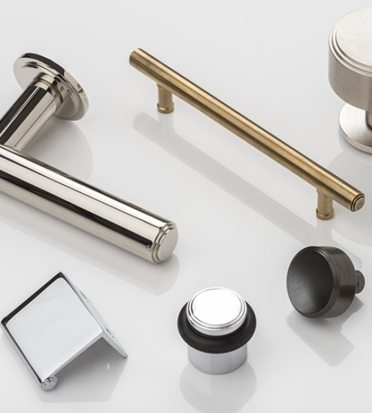 Best door lever handle, cabinet pull, cabinet knob, and door stop from Joseph Giles architectural hardware range.