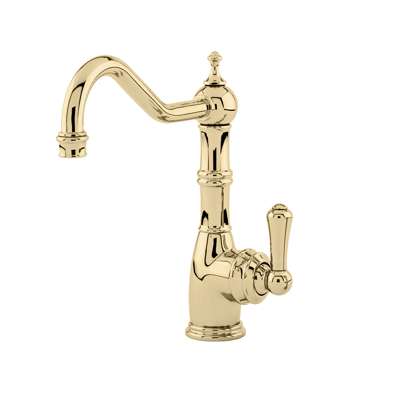 Aquitaine country 1 hole sink mixer with single metal lever