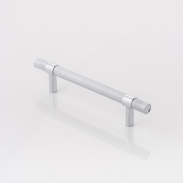 Montgomery solid brass cabinet handle with diamond knurl