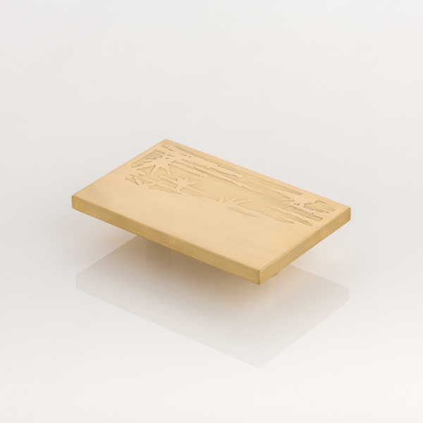 Acid Etched solid brass cabinet handle