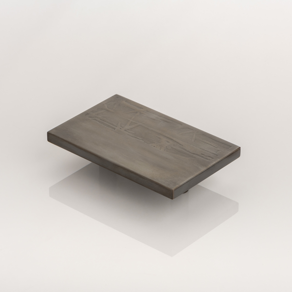 Acid Etched solid brass cabinet handle