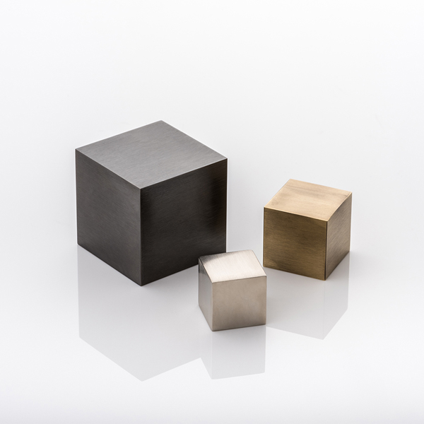 Cube solid brass cabinet pull