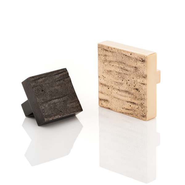 Molten texture solid bronze cabinet pull