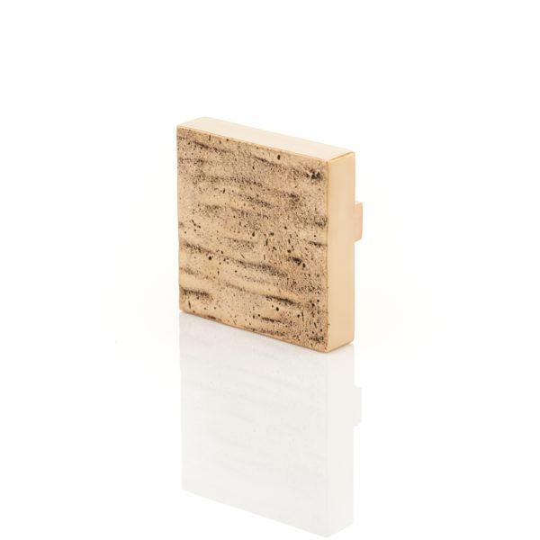 Molten texture solid bronze cabinet pull