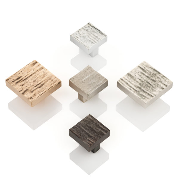 Molten texture solid bronze cabinet pull