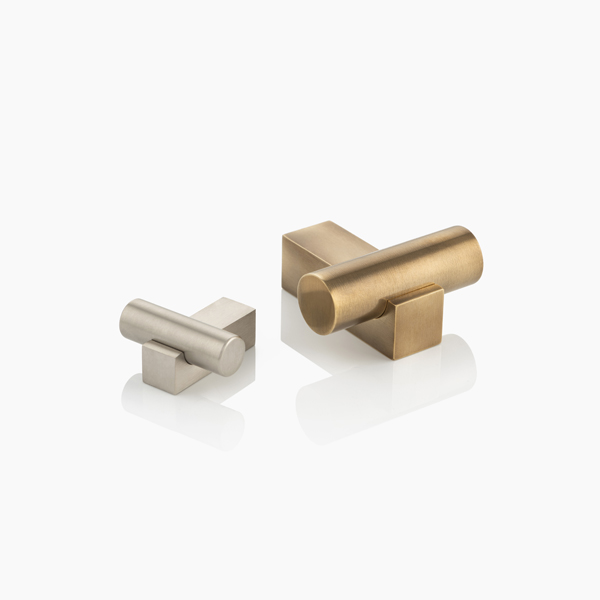 KH Intersect solid brass cabinet pull