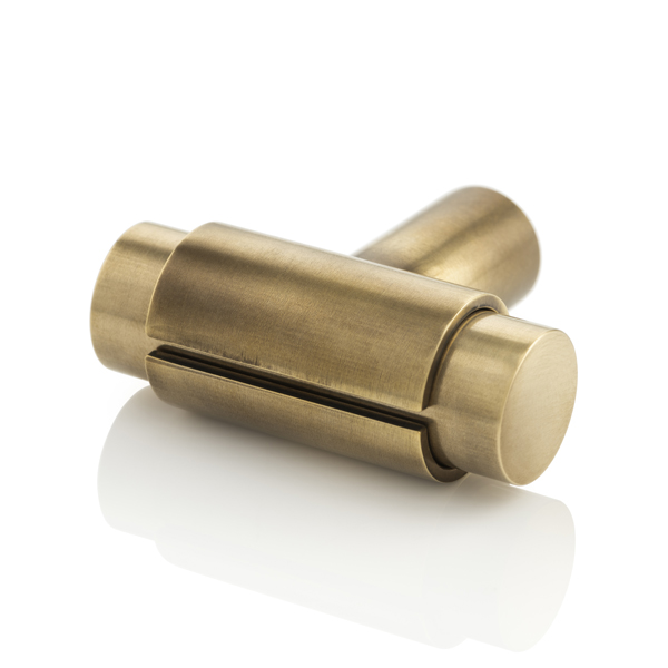 KH Clasp solid brass T-bar cabinet pull