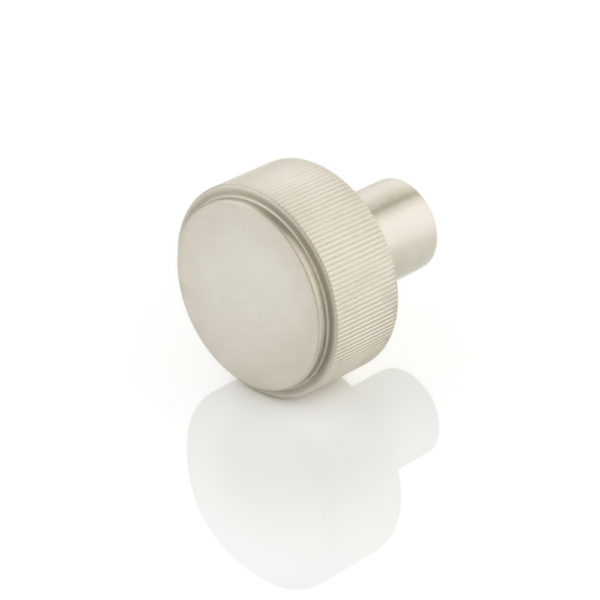 Montgomery solid brass cabinet pull with linear knurl