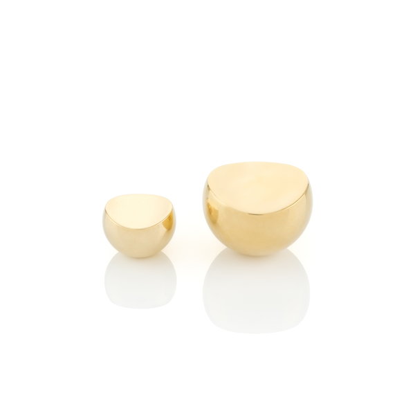 Contour solid brass cabinet pull