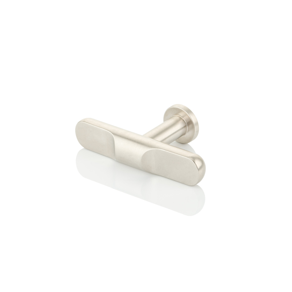 Contour solid brass T-bar cabinet pull