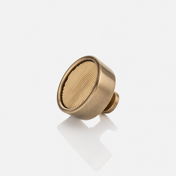 Mount solid brass round cabinet pull