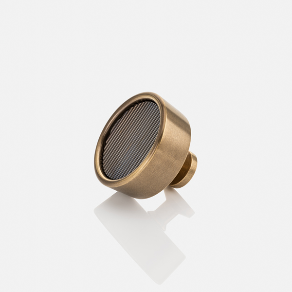 Mount solid brass round cabinet pull