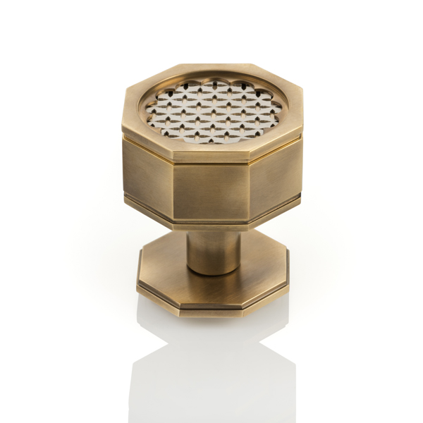 Fitzherbert Solid Brass Door Knob with octagonal rose