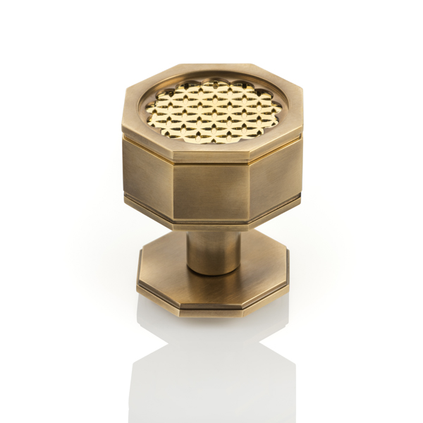 Fitzherbert Solid Brass Door Knob with octagonal rose