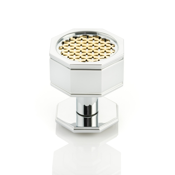 Fitzherbert Solid Brass Door Knob with octagonal rose