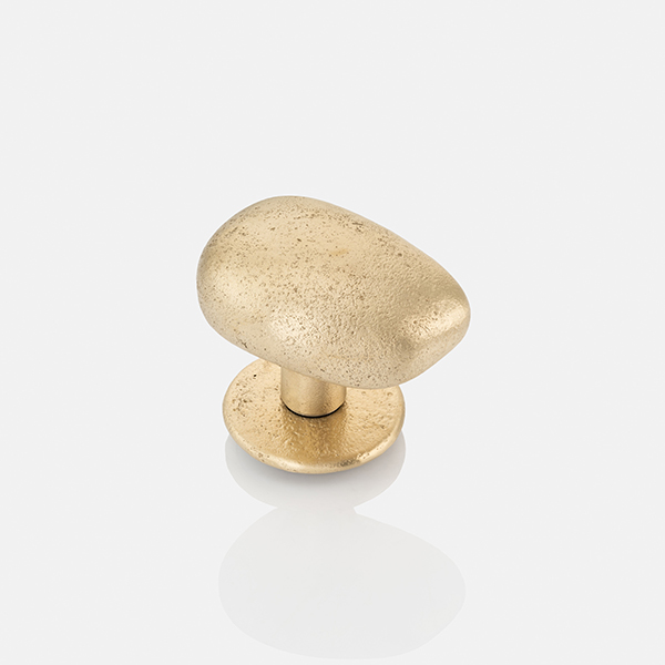 Cove solid brass door knob with round rose