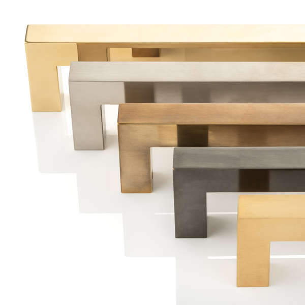 Cube solid brass door pull