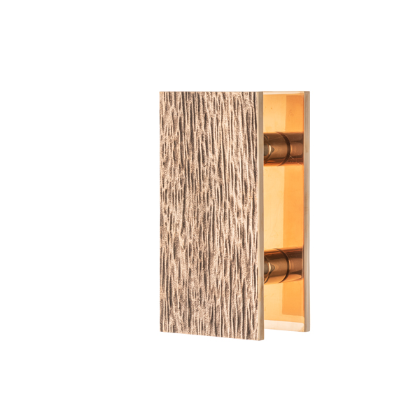 Molten texture solid bronze door pull