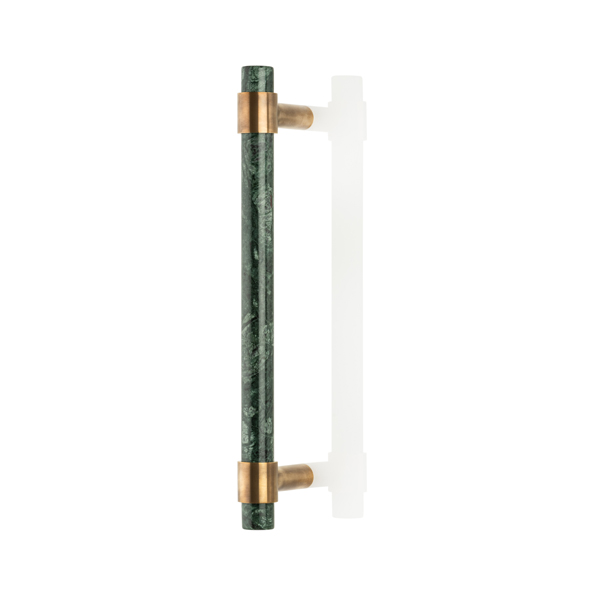 Collett solid brass & marble door pull