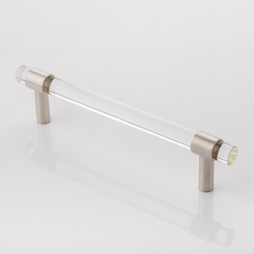 Collett solid brass & glass door pull