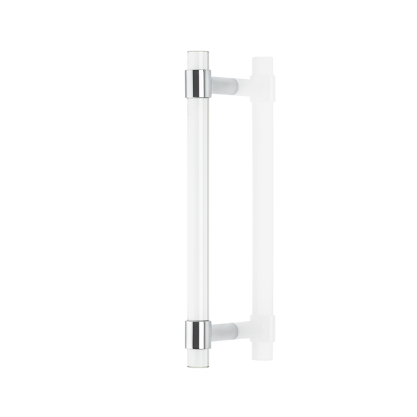 Collett solid brass & glass door pull