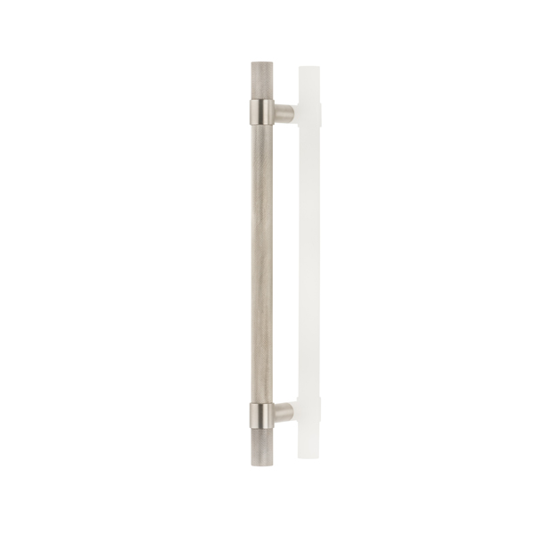 Montgomery solid brass door pull with diamond knurl