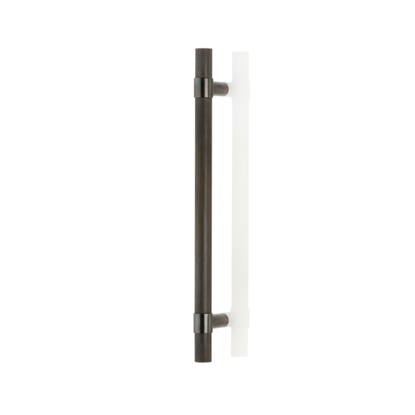 Montgomery solid brass door pull with diamond knurl