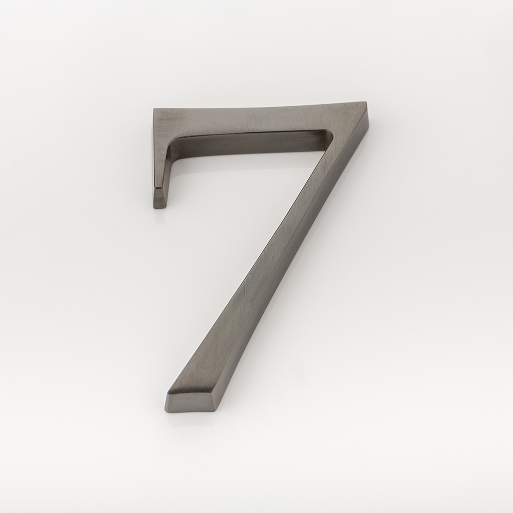 Solid brass numeral (7)
