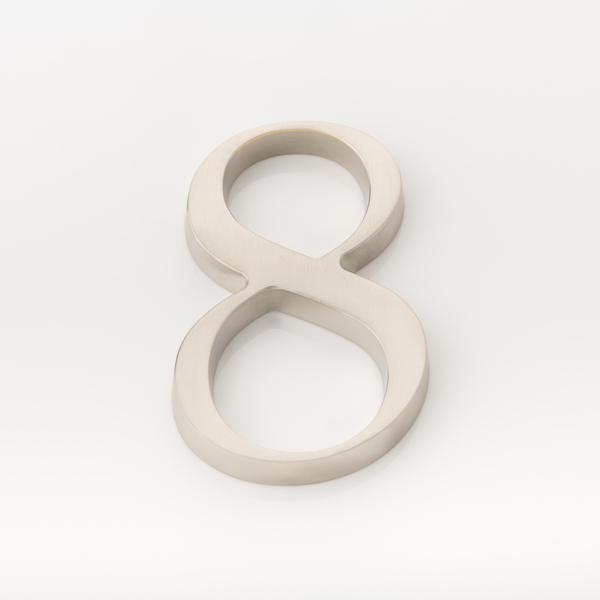 Solid brass numeral (8)