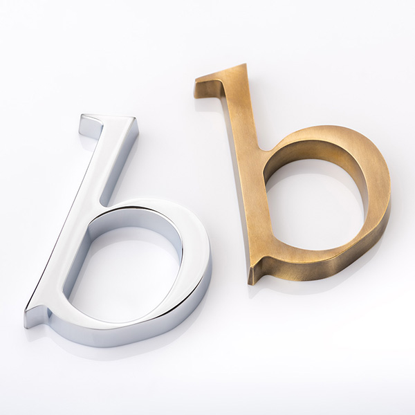 Solid brass door letter (b)