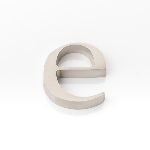 Solid brass door letter (e)