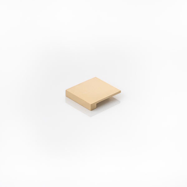 Cube solid brass medium edge pull with concealed fixing