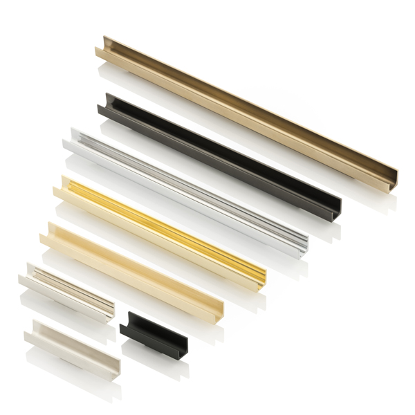 Alesca solid brass edge pull