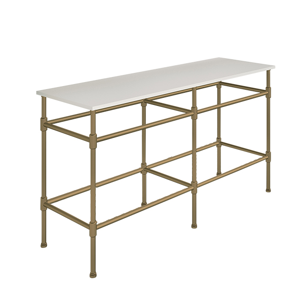 Contemporary 6 leg double freestanding basin stand for benchtop. Stepped feet. W1500 x D480 x H880